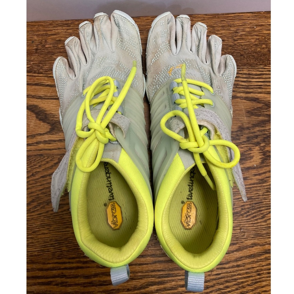 Vibram FiveFingers V-Train Womens 8 8.5 Gray Yellow Barefoot Shoes 17W6605 - Picture 6 of 7